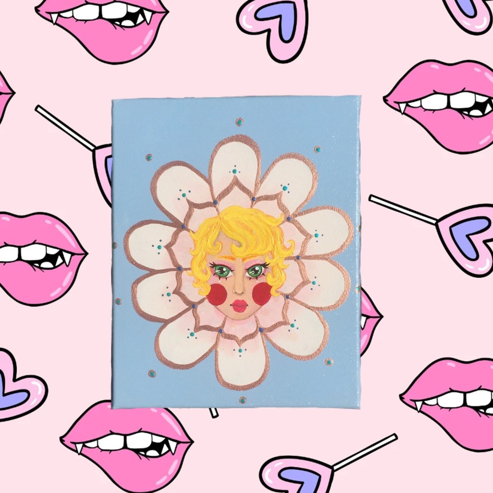 [Original Painting] ” FlowerFace ”
